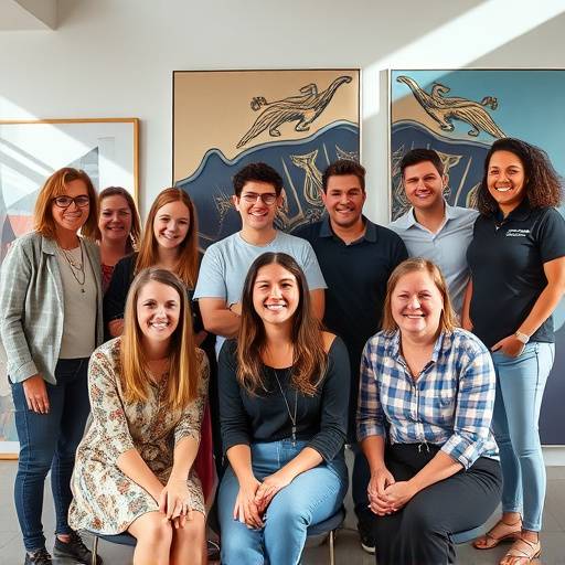 Group photo of the Pixel Canvas team, a diverse group of art critics and game scholars.